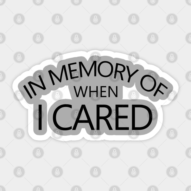 In Memory Sticker by DJV007